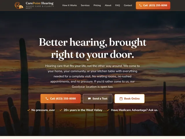 CarePoint Hearing, a Hive-Rise client site