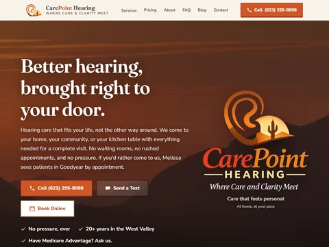 CarePoint Hearing homepage