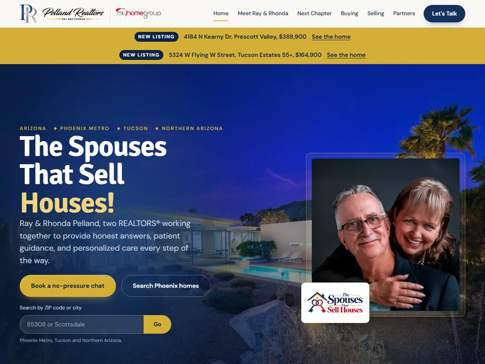 Pelland Realtors homepage: The Spouses That Sell Houses